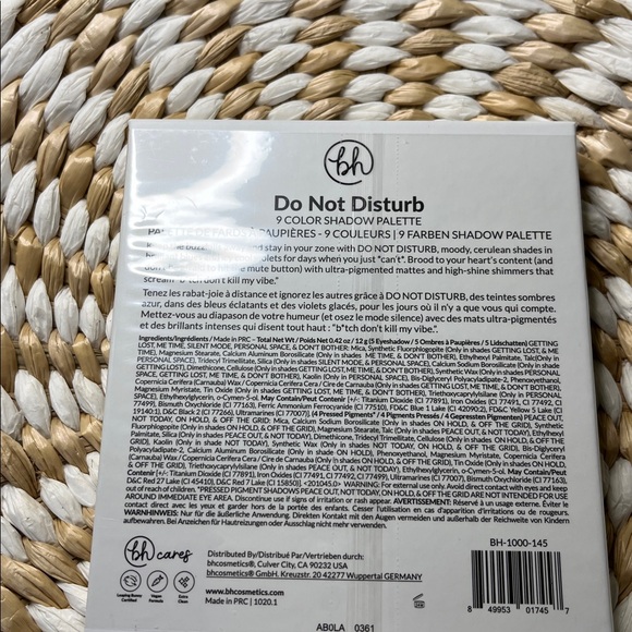 BH COSMETICS Do Not Disturb Shadow Palette - NIP - Picture 6 of 7